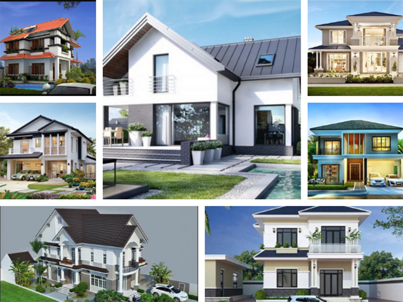 Mẫu nhà mái thái 1 trệt 1 lầu đẹp