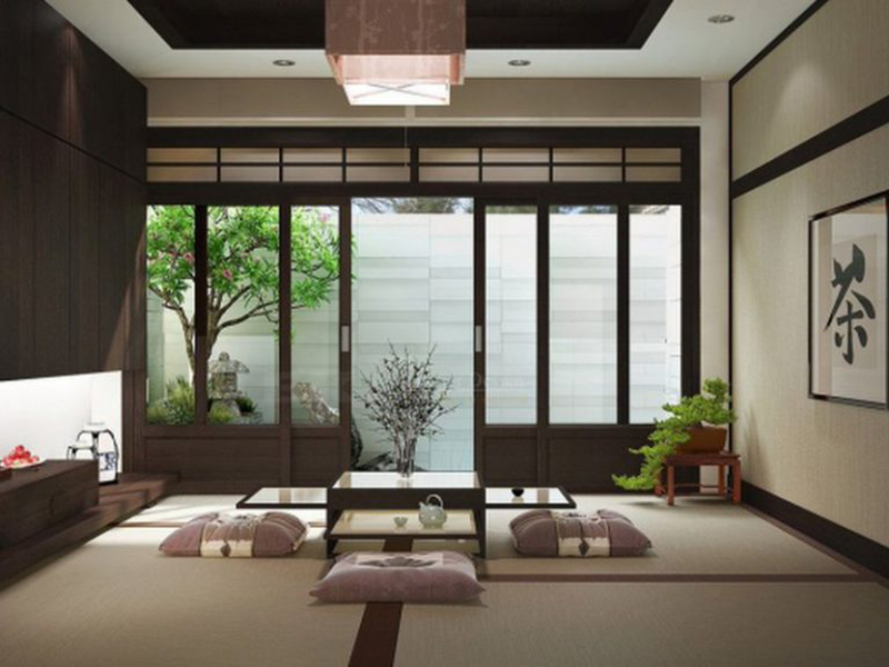 Thiết kế nội thất phòng khách đẹp với phong cách Nhật