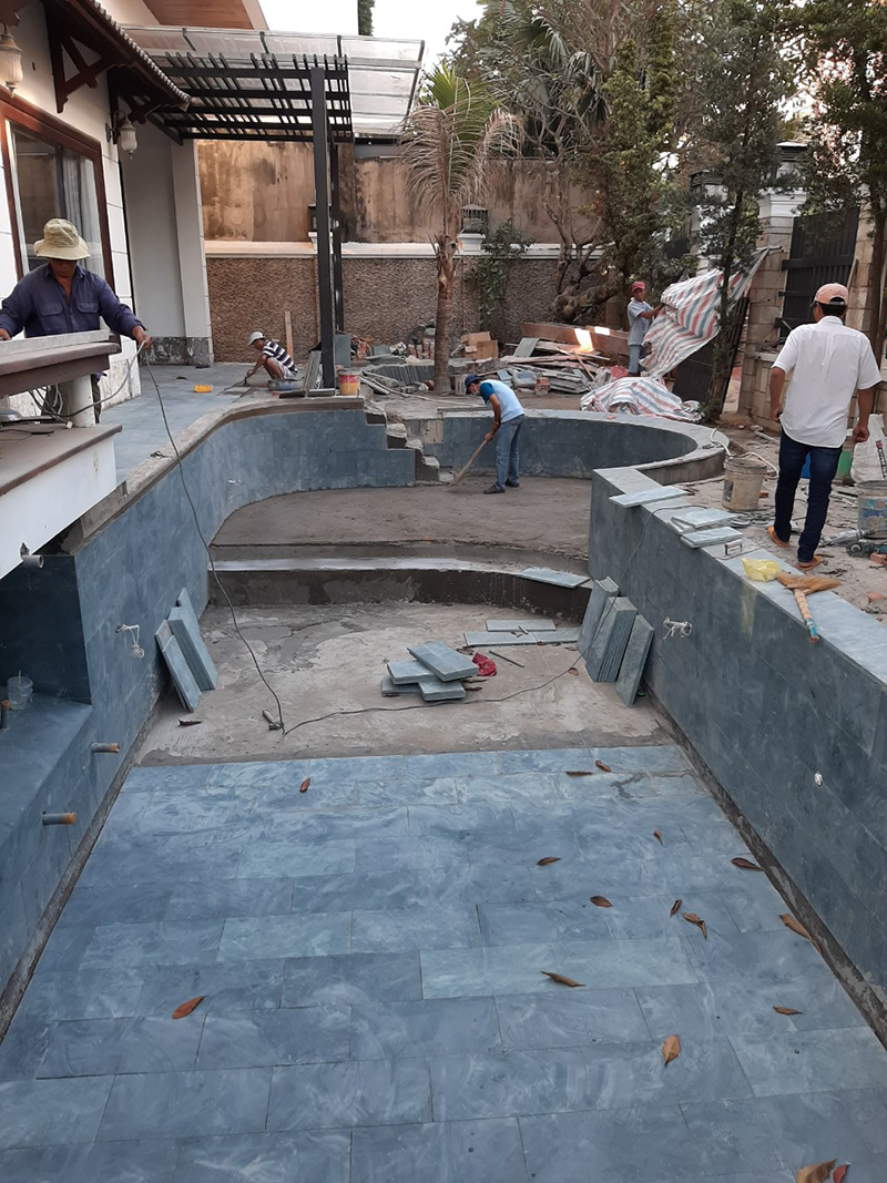 Thi công hồ bơi tại HCM