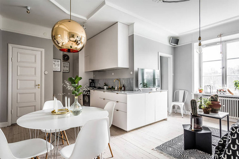 Thiết kế nội thất căn hộ chung cư 60m2 đẹp