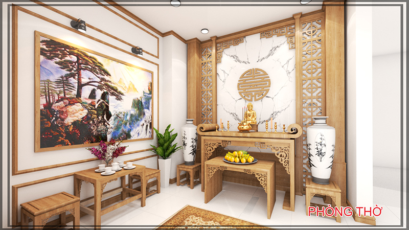 Thiết kế nội thất phòng thờ