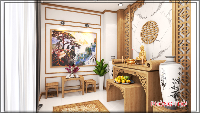 Thiết kế nội thất phòng thờ