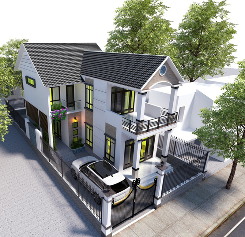 Mẫu thiết kế nhà mái Thái đẹp 2020