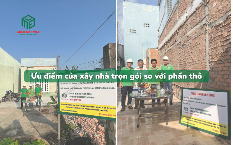 Ưu điểm của xây nhà trọn gói so với phần thô