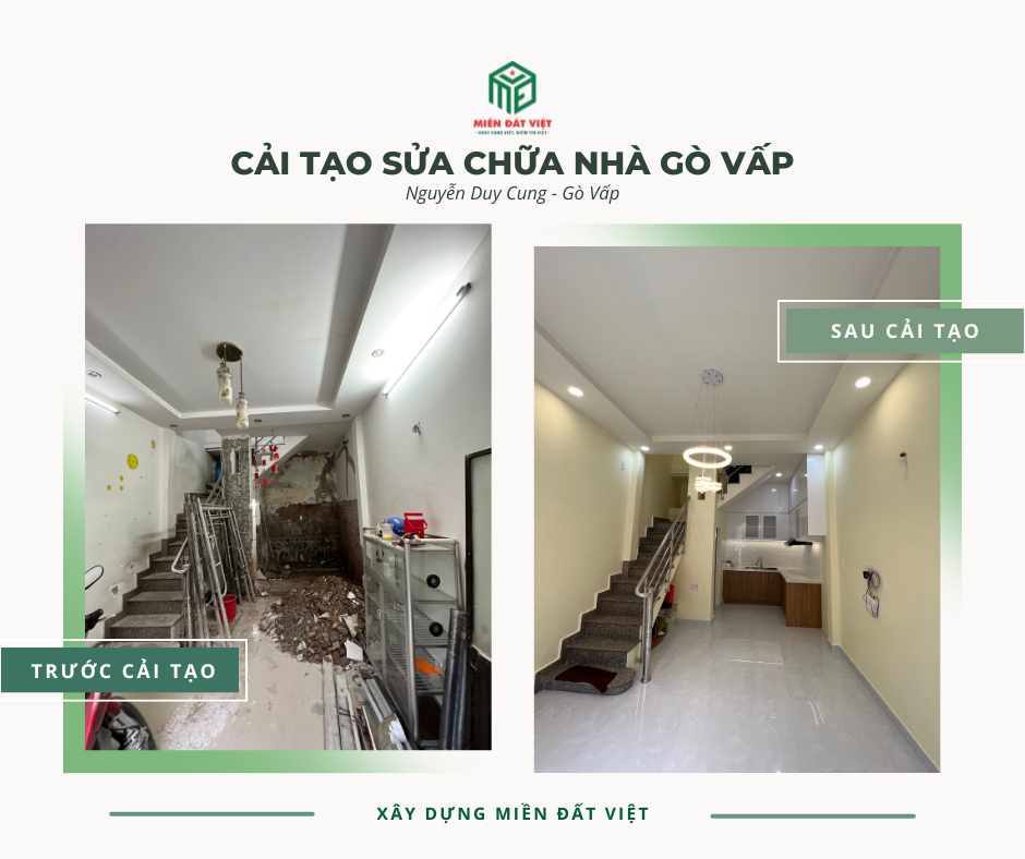 Hình ảnh phòng khách trước và sau khi cải tạo