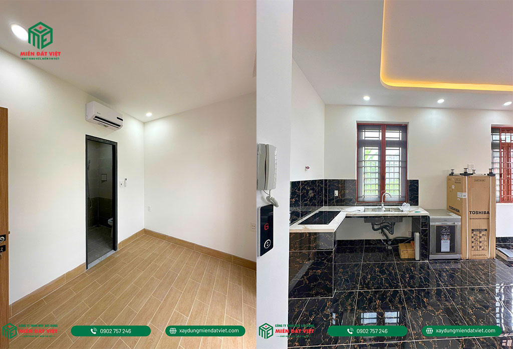 Phòng ngủ trệt và bếp Phòng ngủ trệt và bếp