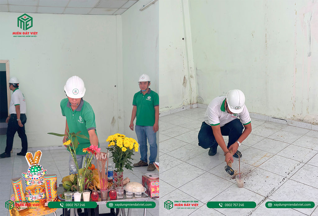 Nghi thức động thổ theo phong tục truyền thống Nghi thức động thổ theo phong tục truyền thống
